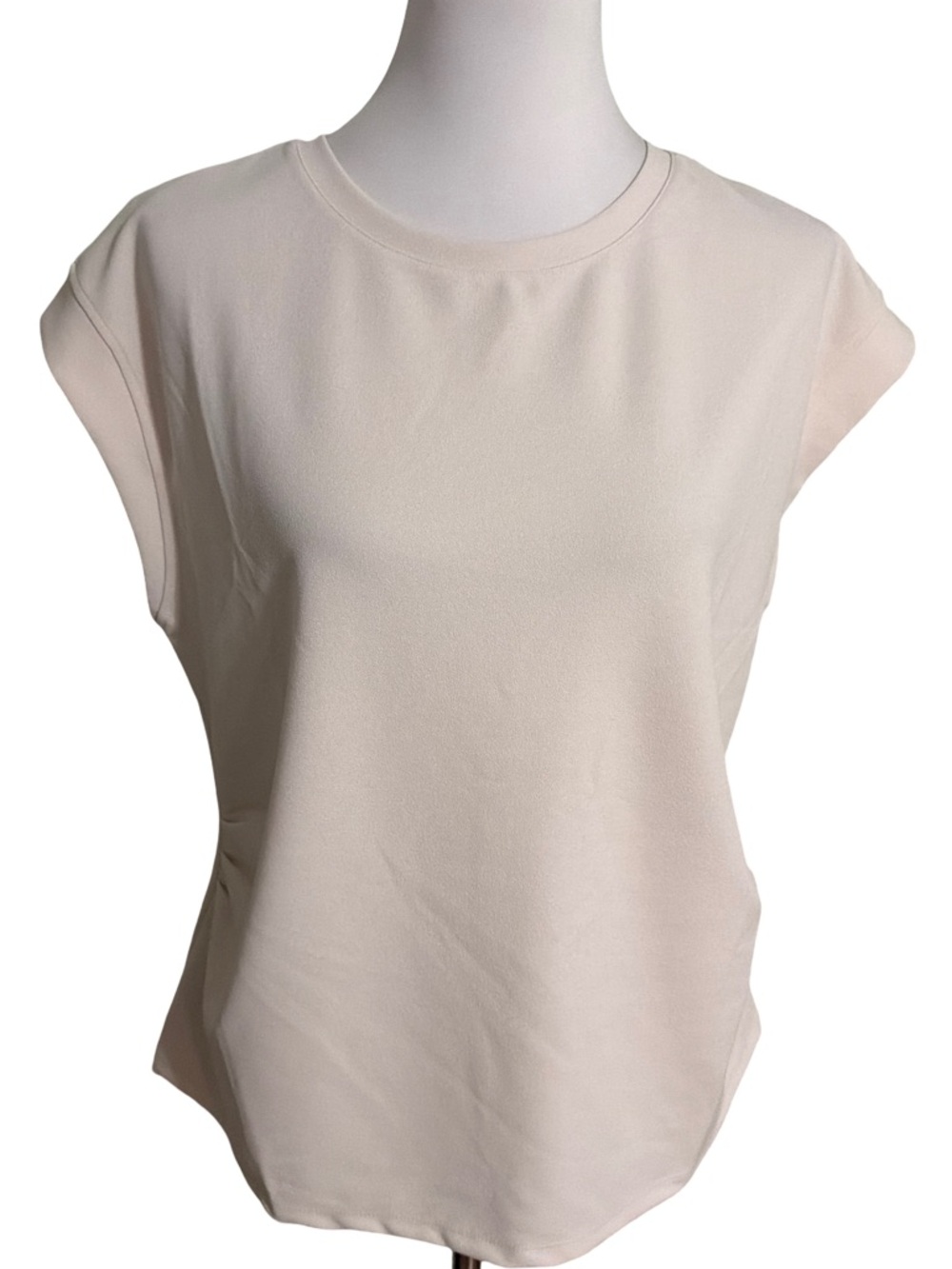 Anthropologie Cream Cap Sleeve Blouse